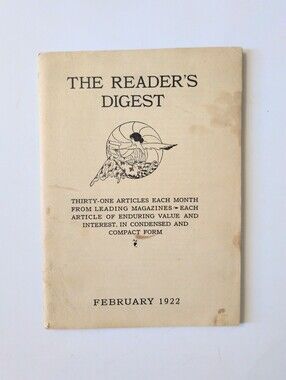 The Reader's Digest Volume 1 Issue 1 - February 1922